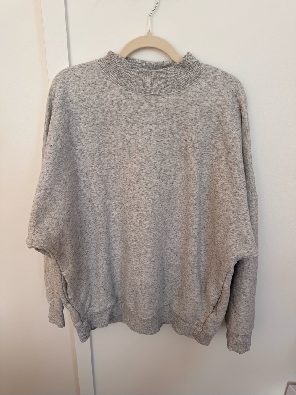 Aritzia TNA heather grey mock neck pullover